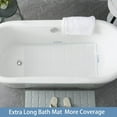 thumbnail image 2 of Foldable Silicone Bathtub Mat: Jumbo Size Heavy Duty Safety Bath Mat for Tub Without Suction Cups Non Slip Bath & Shower Mat for Textured, Reglazed, Refinished Tub (White, 35.8 x 17.7), 2 of 13