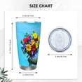 thumbnail image 4 of KLL Elephant Trunk Couple Flowers Print 40oz Stainless Steel Insulated Car Cup with Spillproof Lid - Keep Your Drink Hot or Cold on the Go-Straw Three-piece Set, 4 of 8