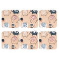 thumbnail image 2 of Bingfone Vintage Cute Ink Drawn Elephants Leather Drinks Coasters With Set Of 6,Suitable For Home Kitchen,Coffee Cup Coasters Home Gift, 2 of 9