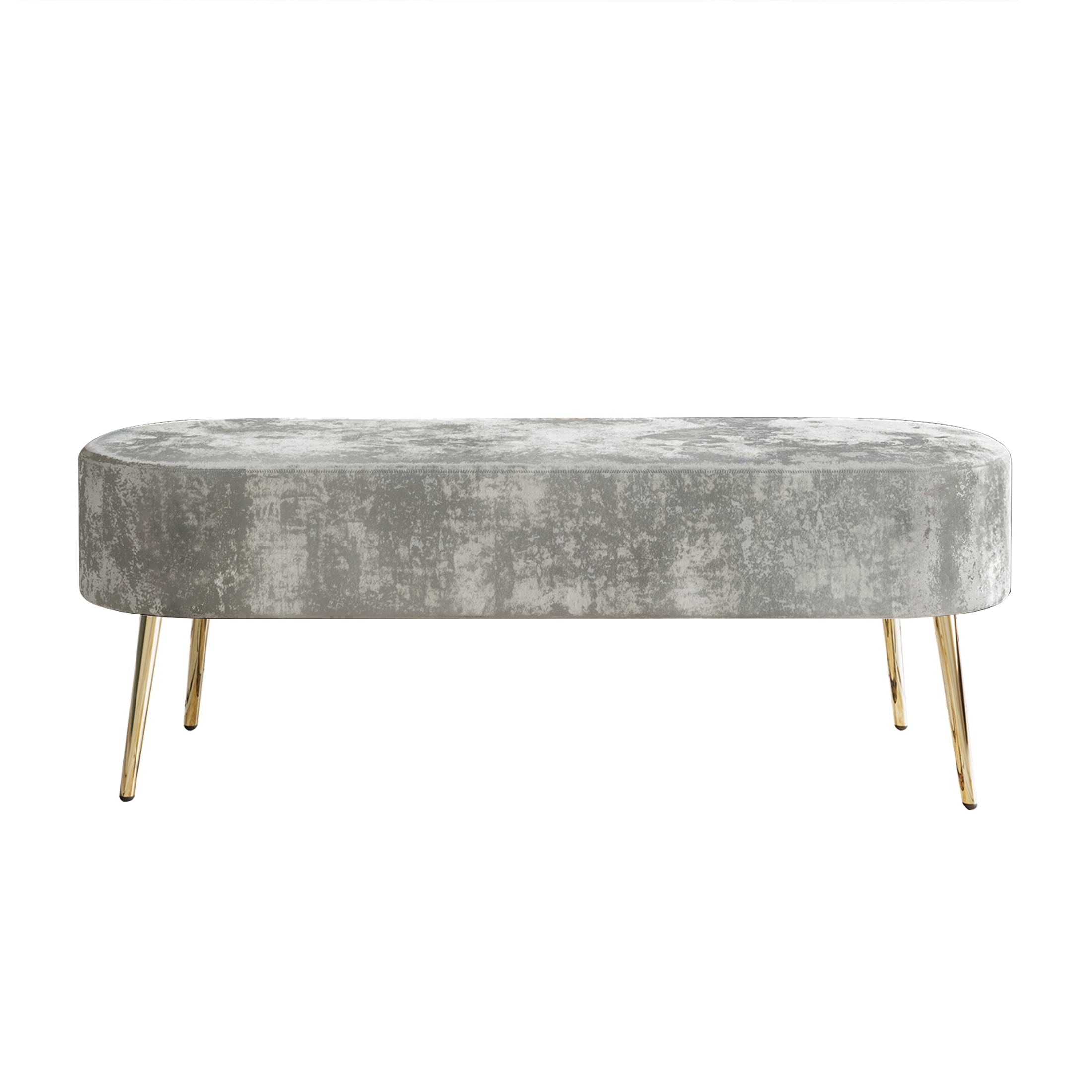 Castle Place Modern Luxury Upholstered Velvet Love Seat with Bench and Coffee Table, Silver Grey