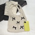 thumbnail image 3 of Bolso Mano Ganchillo Con Lazo para Mujer Tejido A La Gran Capacidad Viajes Al Aire Libre, 3 of 9