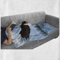 thumbnail image 5 of Eagle Soft Flannel Fleece Throw Blanket, American National Bald Falcon Bird Landscape Pattern, Cozy Plush for Indoor and Outdoor Use, 60" x 80", Pale Sky Blue Dark Brown, by Ambesonne, 5 of 5