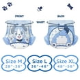 thumbnail image 3 of Littleforbig Adjustable Velcro Closure Adult Printed Cloth Back Diaper 10 Pieces - Little Blue BabyFur (Medium 28"-38"), 3 of 7