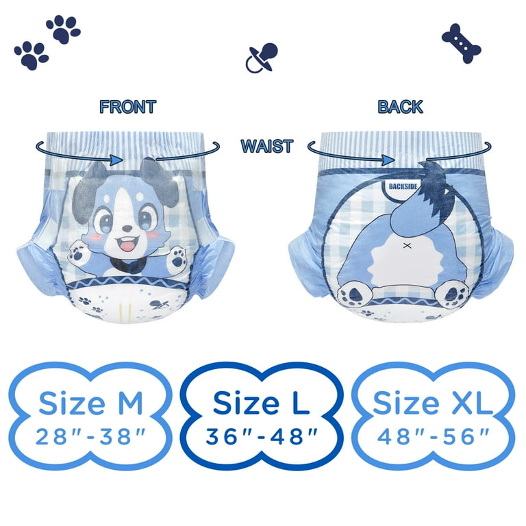 Littleforbig Adjustable Velcro Closure Adult Printed Cloth