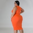 thumbnail image 6 of AURA Women Plus Size Sleeveless Midi Dress Casual Solid Summer Spring Stretch Dress, 6 of 8