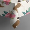 thumbnail image 5 of Saint Bernard Dog Breed and Flower Floral Rectangle Tablecloth 60"x102",Waterproof Polyester Rectangle Table Cloth, Wipeable Spillproof Polyester Tablecloth for Dining, Camping, Indoor and Outdoor, 5 of 6
