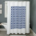 thumbnail image 3 of CafePress - Navy Blue Geometric Lattice Pattern - Unique Fabric Shower Curtain 70" x 72", 3 of 3