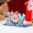 thumbnail image 2 of Bewildely Cartel de de Navidad, decoración de de muñeco de nieve de madera, letras en inglés de Navidad, estatuilla de alegría, Type3 NO3, 2 of 6