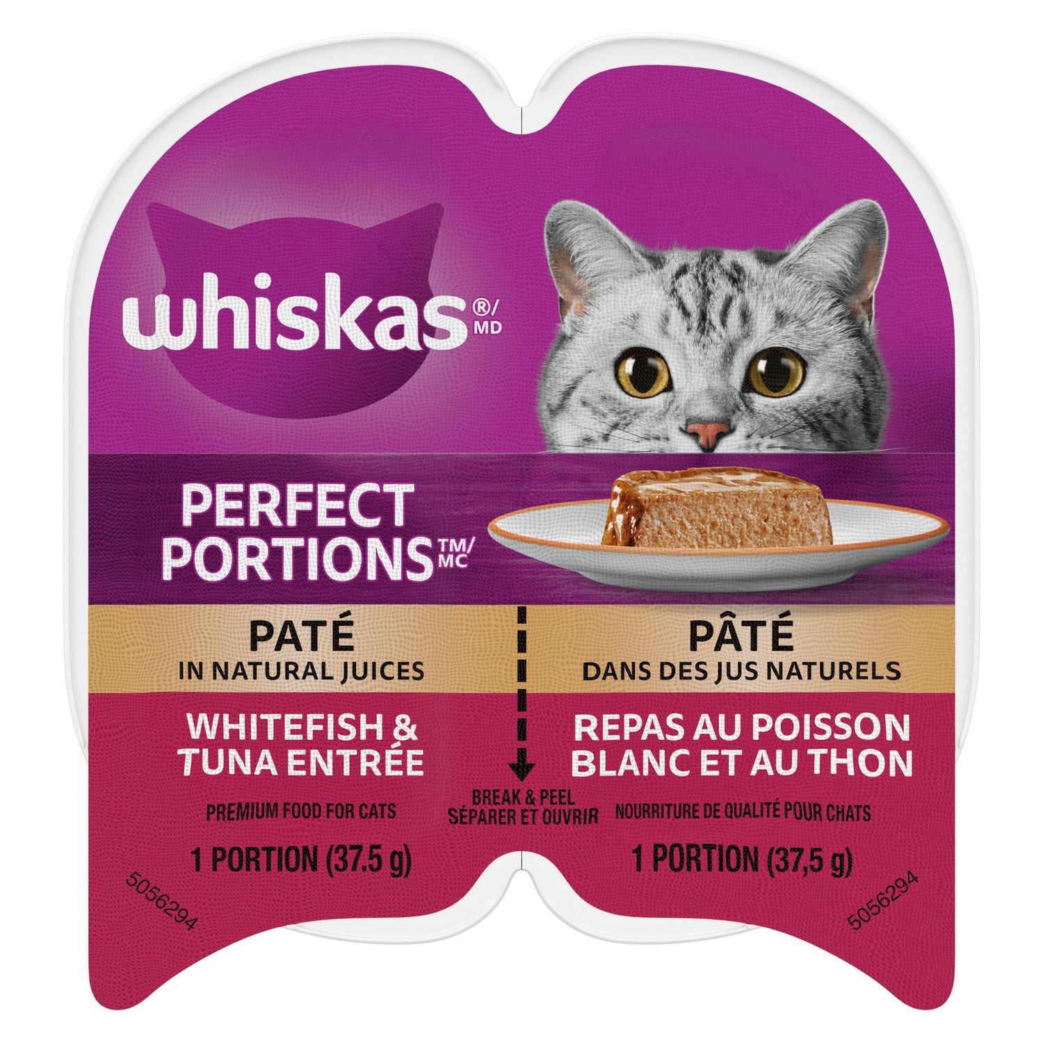 Whiskas Perfect Portions Whitefish & Tuna Paté Wet Cat Food