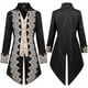 thumbnail image 5 of Chaqueta gótica victoriana estilo steampunk para hombre, frac de terciopelo morado vintage, levita medieval, uniforme, traje renacentista para hombre, 5 of 5