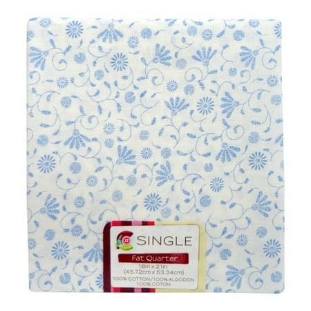 Creative Cuts 18" x 21" Fat Quarter Assortment Blue Fabric, 1 Each