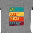 thumbnail image 3 of Inktastic Rugby Player Eat Sleep Rugby Repeat Boys or Girls Baby Bodysuit, 3 of 4
