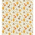 thumbnail image 3 of Ambesonne Cartoon Duvet Cover Sets, Owls Deers Birds, 2-Queen, Marigold Orange Cream, 3 of 7