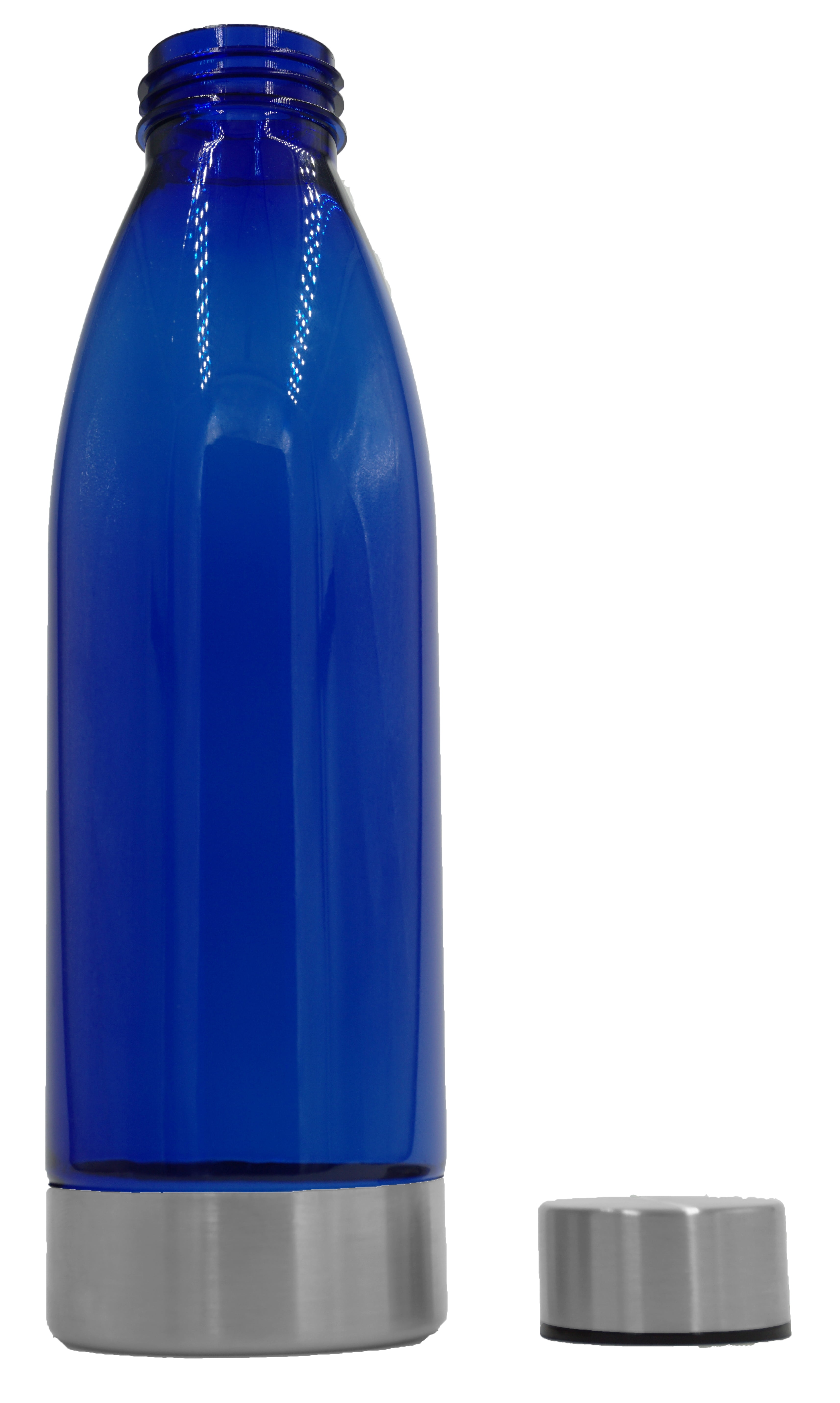 Blue 2 Pack Mainstays 22 Oz Water Bottle with Stainless Steel Lid and Base 