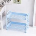 thumbnail image 1 of Kawaii Macaron Minimalist Desk Desktop Organizer Storage Rack Student Dormitory Folding Hollow Shelf, 1 of 7
