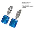 thumbnail image 7 of tasrioml Large Zircon Dangling Earrings for Women Sparkling Cube-shaped Rhinestone Drop Earring Jewelry for Banquets Dates, 7 of 7