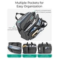 thumbnail image 3 of Bolsa para portátil BAGSMART 3 en 1, repelente al agua, 17.3 pulgadas, para hombre, negra, 3 of 6
