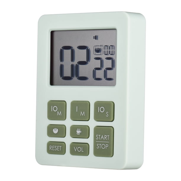 Temporizador de cocina multifuncional para cocinar Temporizador digital para niños Temporizador visu Abanopi Verde