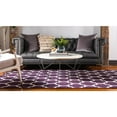 thumbnail image 5 of Unique Loom Philadelphia Trellis Rug Purple/Ivory 8' x 11' Rectangle Geometric Contemporary Perfect For Living Room Bed Room Dining Room Office, 5 of 7