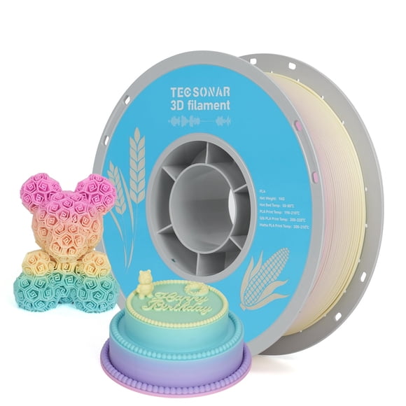 Filamento para impresora 3D TECSONAR Matte Rainbow PLA 1.75 mm 1 kg