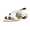 Satin Pearl White Leather, variant on Meesha Women's Sandals Satin Pearl White Leather Size 10 M