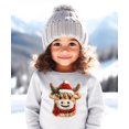 thumbnail image 4 of Ink Printed Image NOT a Chenille Patch Cow Sweatshirt for Women, Teens & Kids Faux Yarn Christmas Sweater Gray Sweatshirt Youth Large, 4 of 6