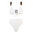 thumbnail image 3 of Toimothcn Womens Bathing Suits Solid Color Sexy Swimsuit With Mesh Skirt Two Piece Set Soft Womens Swimming Clothes, 3 of 6