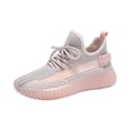 thumbnail image 2 of Womens Breathable Fly-Woven Versatile Sports Shoes Casual Platform White Shoes, 2 of 3