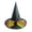 1-Green107, variant on Kids Halloween Witch Hat Casual Party Tulle Bowknot Pointed Top Wide Brim Hat