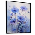 thumbnail image 2 of Designart "Purple Cornflowers love expression V" Floral Floater Framed Canvas Print, 2 of 7