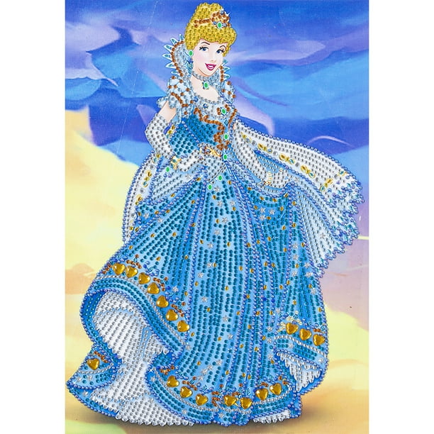 Cuadros Decorativos 5D diamante pintura princesa parcial forma especial taladro pared arte (V082) Likrtyny embutido en tela