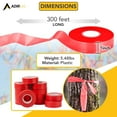 thumbnail image 2 of AdirPro 12 Pack Fluorescent Flagging Tape - Multipurpose Neon Marking Tape - Great Visual Labeling & Tagging for Home & Workplace Use (Fluorescent Red, 300 feet), 2 of 9