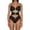 Black, variant on Swimwear Halterneck U Buckle Solid Color Monokini Swimsuit for Women Bathing Suit Beach Vacation 2026