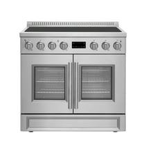 Forno Torino 36 Inch French Door Induction Range with Air Fryer and True Convection Oven