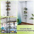 thumbnail image 2 of Corner Shower Caddy Tension Pole, Rustproof Stainless Steel Tension Rod Corner Shower Caddy for Shower Organizer,Adjustable Floor to Ceiling Stand Shower Shelves for Bathroom Bathtub, 2 of 6