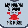 thumbnail image 4 of Inktastic Nanny and Papa Grandson Crab Boys or Girls Baby Bib, 4 of 4