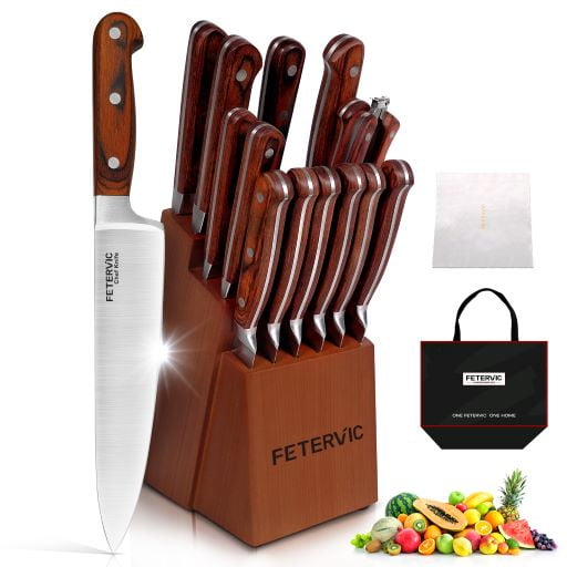 Brand New 16 Piece Fetervic Knife Set Model KS19 MIB!