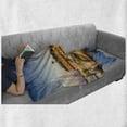 thumbnail image 6 of United States Soft Flannel Fleece Blanket, Hilton Head South Carolina Lighthouse Twilight Water Reflection Boats Idyllic, Cozy Plush for Indoor and Outdoor Use, 70" x 90", Multicolor, by Ambesonne, 6 of 6