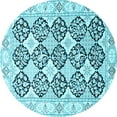 thumbnail image 1 of Ahgly Company Indoor Round Persian Light Blue Traditional Area Rugs, 6' Round, 1 of 4