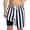 Navy, variant on Boys Color Block Stripe Swim Shorts with Drawstring Liner Casual Board Shorts for Beach Holiday Size 13-14Y
