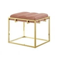 thumbnail image 3 of Posh Living Markus Modern Tufted Velvet Ottoman in Blush Pink/Gold, 3 of 8