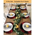 thumbnail image 4 of 15 Inch Round Placemats Set of 6, Red Rose Non Slip Heat Insulation PP Table Mats, Vintage Abstract Garden Flower Floral Black Washable Place Mats for Kitchen Dining Party Table Decor, 4 of 7