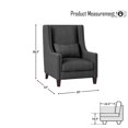 thumbnail image 5 of OakvillePark Vye Fabric Upholstered Accent Chair, Dark Gray, 5 of 6