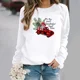 thumbnail image 1 of Sudadera con capucha y cuello redondo de manga larga con estampado navideño para mujer, ropa estética, ropa de calle para mujer, 1 of 4
