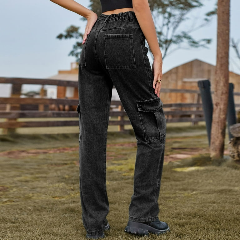 Dark gray jeans women's 2025