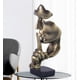 thumbnail image 4 of Estatua del pensador El silencio es oro, figura de arte abstracto, esculturas de resina robustas para decoración de escritorio de oficina, decoración moderna del hogar (diseño único), 4 of 5