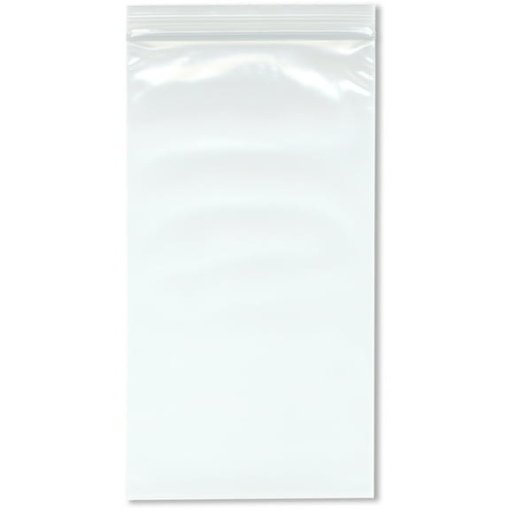 Plymor 5" x 9" (Pack of 100), 4 Mil Heavy Duty Zipper Reclosable Plastic Bags