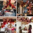thumbnail image 5 of Retro Pink Rose Balloon Garland Kit Burgundy Rose Gold Metallic Balloon Arch Pearl Dusty Pink Party Balloons for Bridal Baby Shower Birthday Wedding Party Decoration Supplies, 5 of 7