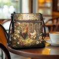 thumbnail image 3 of LedBack Rooster Chicken Crossbody Purse for Women Leather Satchel Bag Zipper Hobo Purse, Portable Shoulder Handbag Sling Soft Messenger Bag with Adjustable Strap, Yellow, 3 of 7