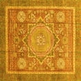 thumbnail image 1 of Ahgly Company Indoor Square Abstract Yellow Modern Area Rugs, 8' Square, 1 of 4